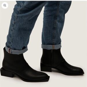 Matt & Nat Men’s Vegan Black Ankle Boots Casual Stylish Western Size 12